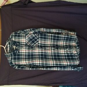 Tommy Hilfiger Blue Plaid Kids Button Down Shirt